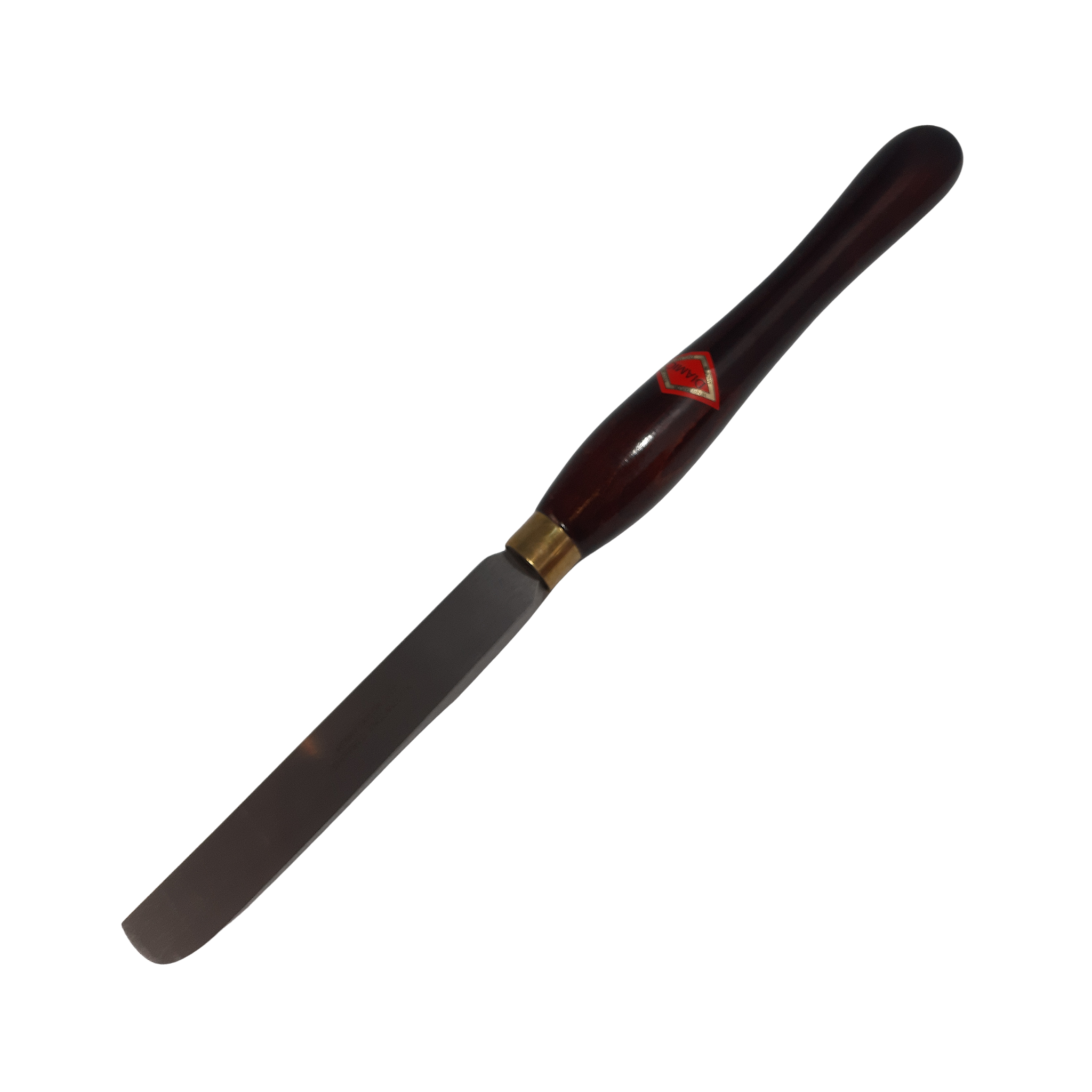 woodturning scraper with high speed steel blade and wooden handle on a white background