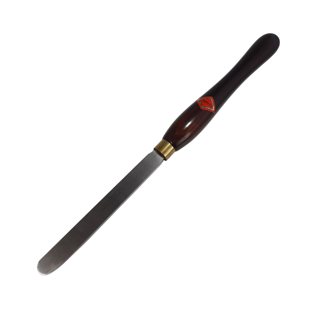 woodturning 3/4" scraper with high speed steel blade and wooden handle on a white background